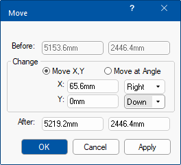 Click to compare to 3D Move dialog